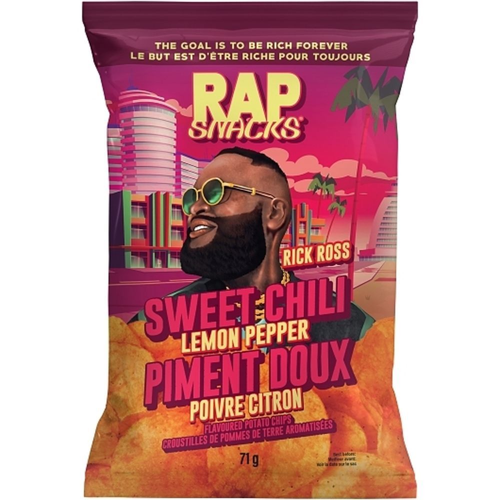 Rap Snacks Rick Ross Sweet Chili Lemon Pepper Potato Chips, 70.87 G -- 16 Per Case