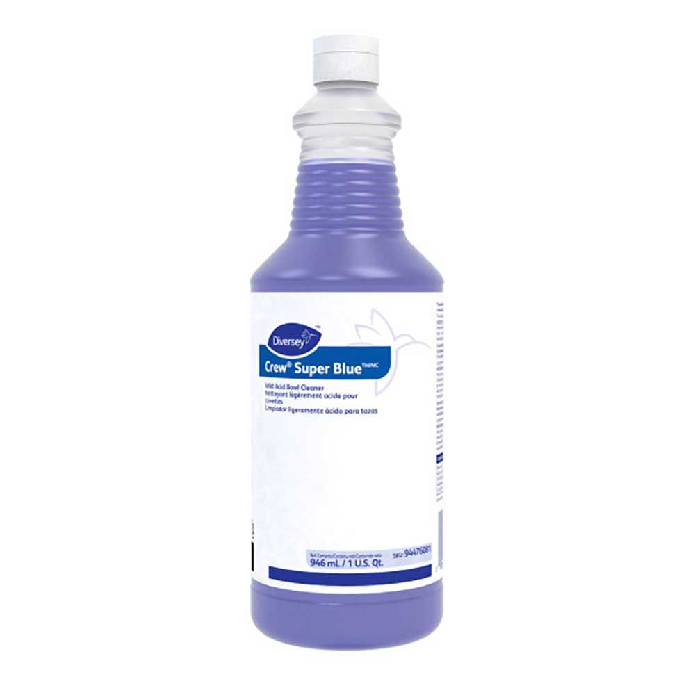 Diversey Crew Super Blue Mild Acid Bowl Cleaner, 32 Oz -- 12 Per Case