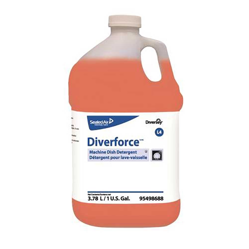 Diversey Détergent À Vaisselle Pour Machine Diverforce, 1 Gal -- 4 Par Boîte