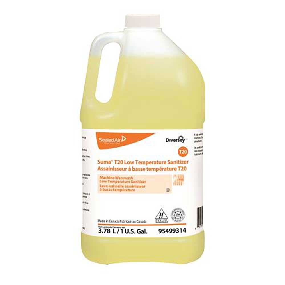 Diversey Suma T20 Low Temp Sanitizer, 1 Gal -- 4 Per Case