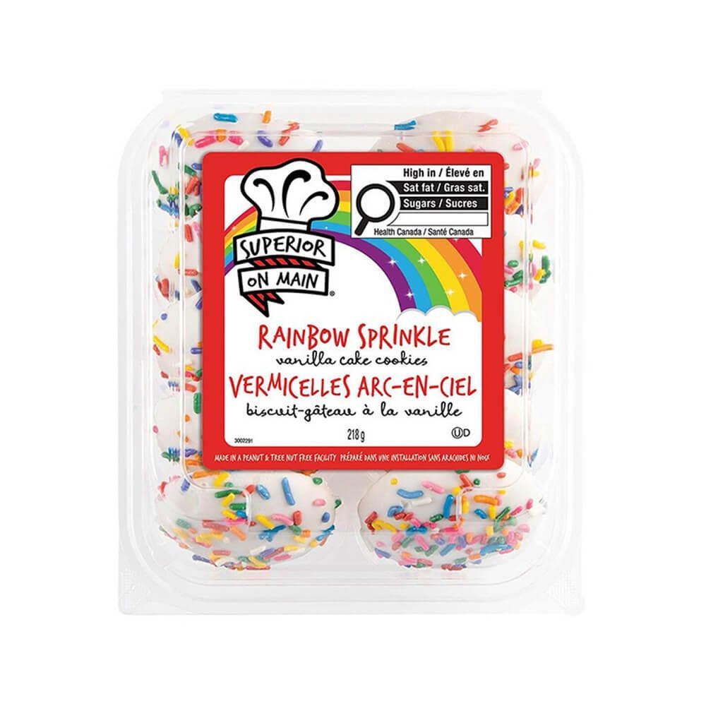 Superior On Main Rainbow Sprinkle Vanilla Cake Cookies, 218 G