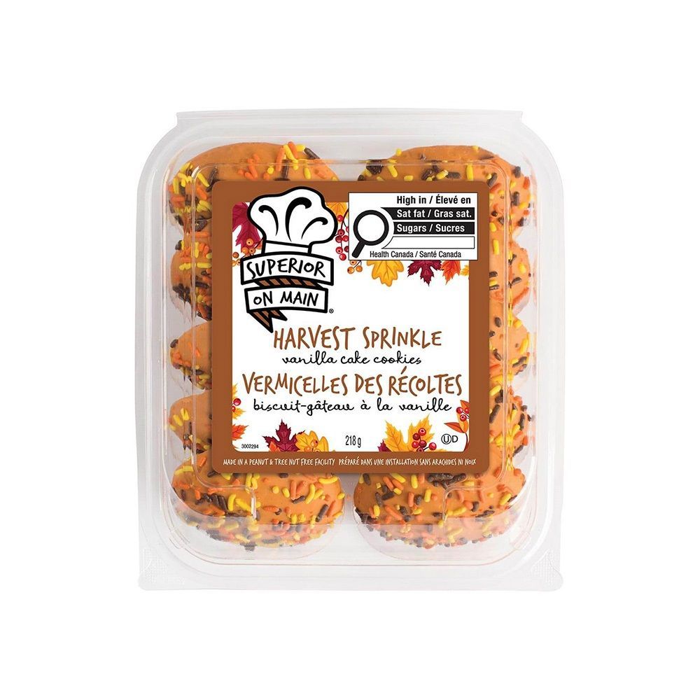 Superior On Main Harvest Sprinkle Vanilla Cake Cookies, 218 G