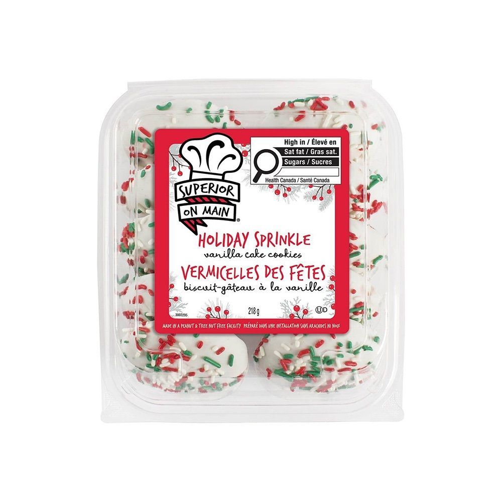 Superior On Main Biscuits À La Vanille Décorés De Vermicelles De Noël, 218 G