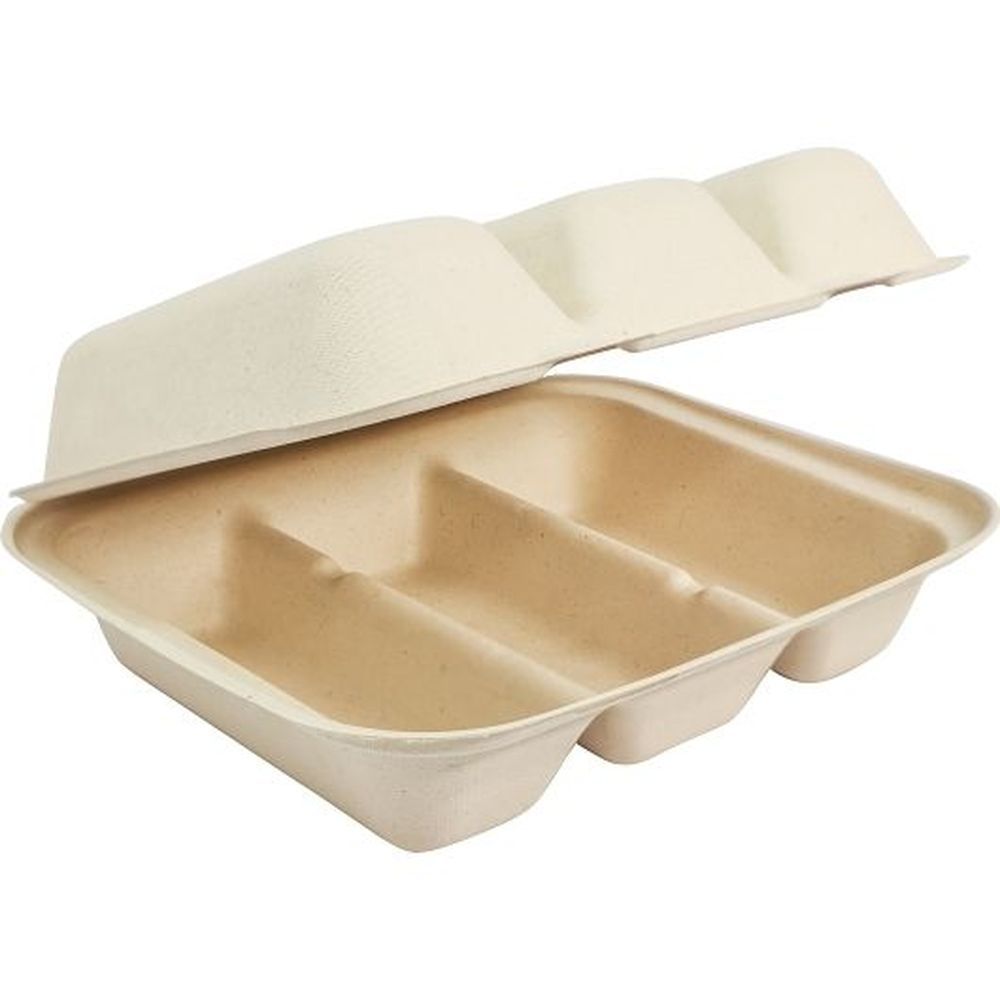 World Centric Boîte À Tacos À Emporter À 3 Compartiments, 50 Unités – 6 Par Carton