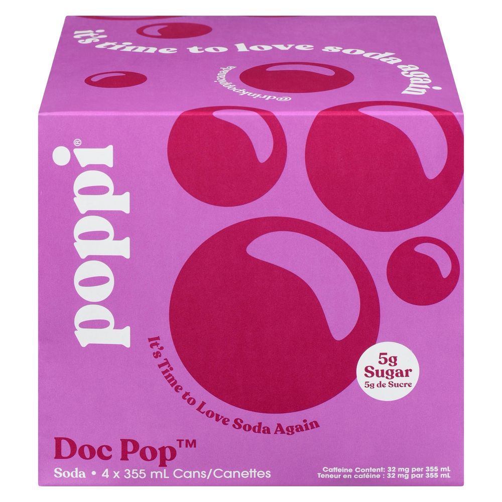 Poppi 355 Ml Doc Pop Soda, 4 Count -- 6 Per Case