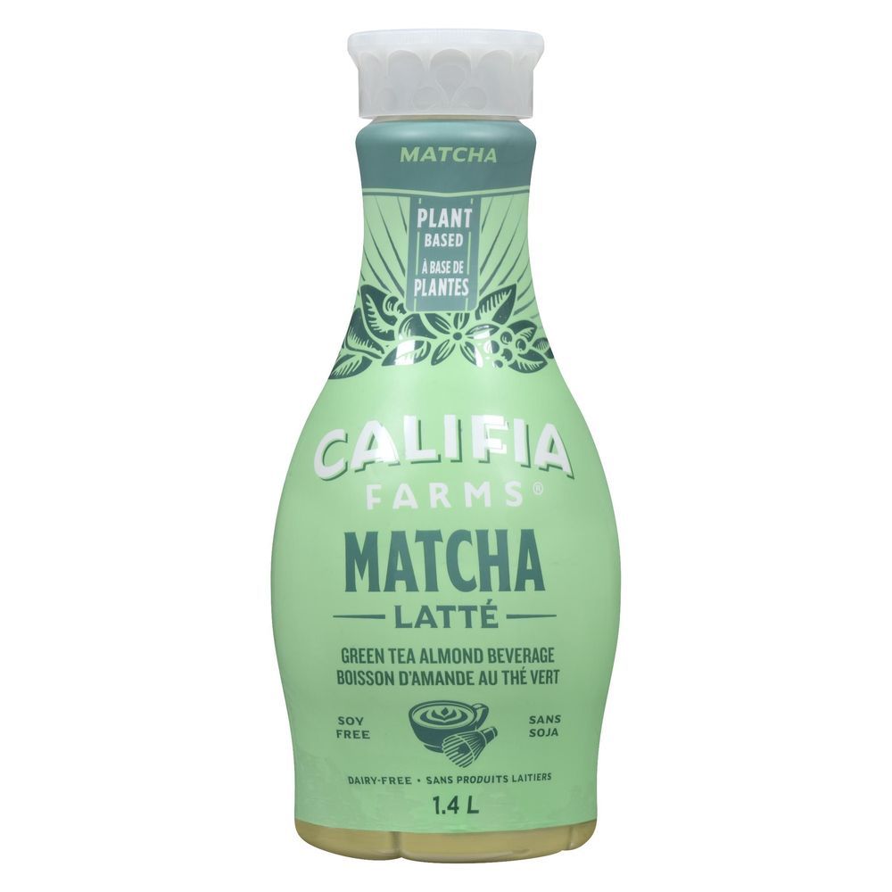 Califia Farms Latte Matcha Aux Amandes, 1,4 L -- 6 Par Caisse
