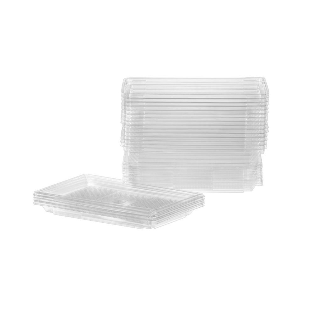 Talthi 5.5 X 8.8 In Clear Plastic Rectangular Festive Catering Tray, 135 Count
