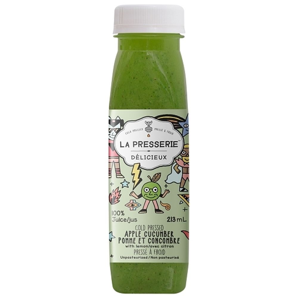 La Presserie Apple Cucumber Juice For Kids, 213 Ml -- 6 Per Case