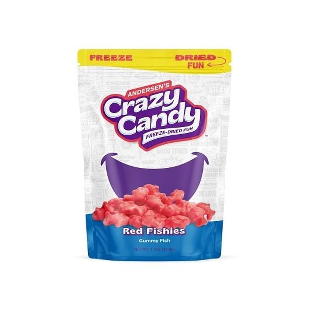 Crazy Candy Freeze Dried Fun Red Fishies Candy, 42.52 G -- 12 Per Case