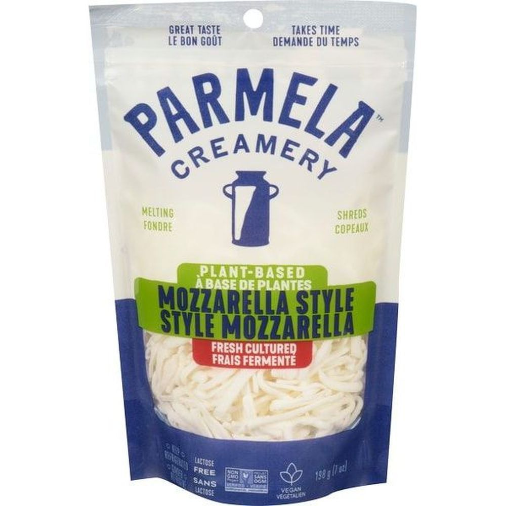 Parmela Creamery Fromage Râpé De Style Mozzarella À Base De Plantes, 198 G -- 8 Par Boîte