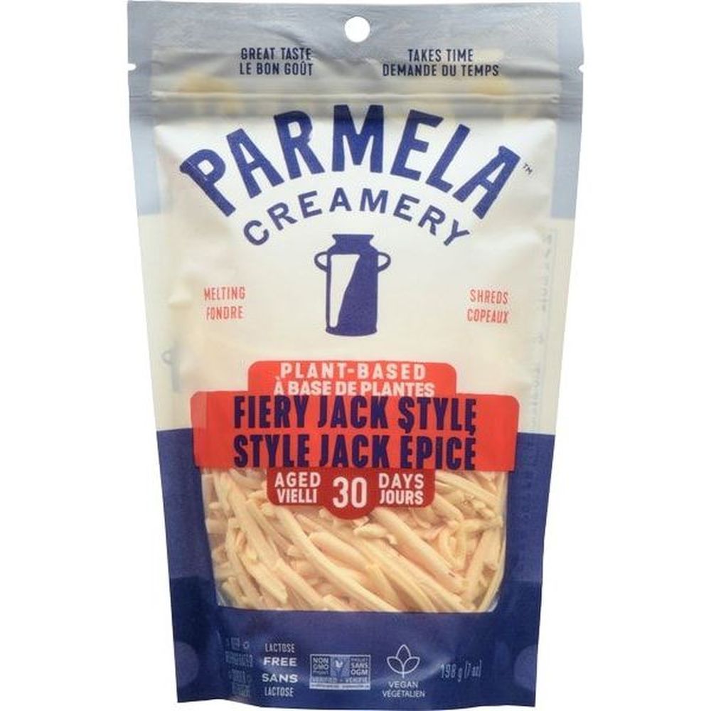 Parmela Creamery Plant Based Fiery Jack Style Cheese Shreds, 198 G -- 8 Per Case