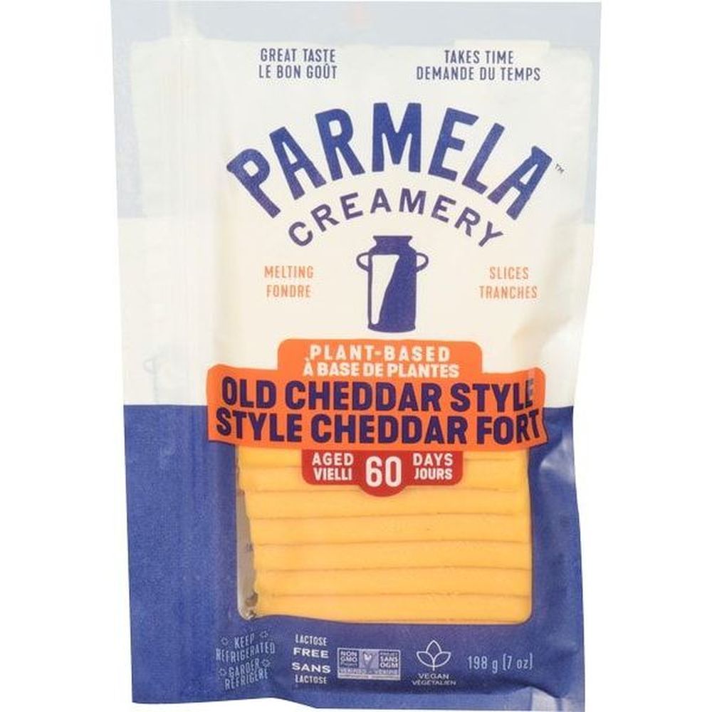 Parmela Creamery Tranche De Fromage À Base De Plantes De Style Cheddar Fort, 198 G -- 8 Par Boîte