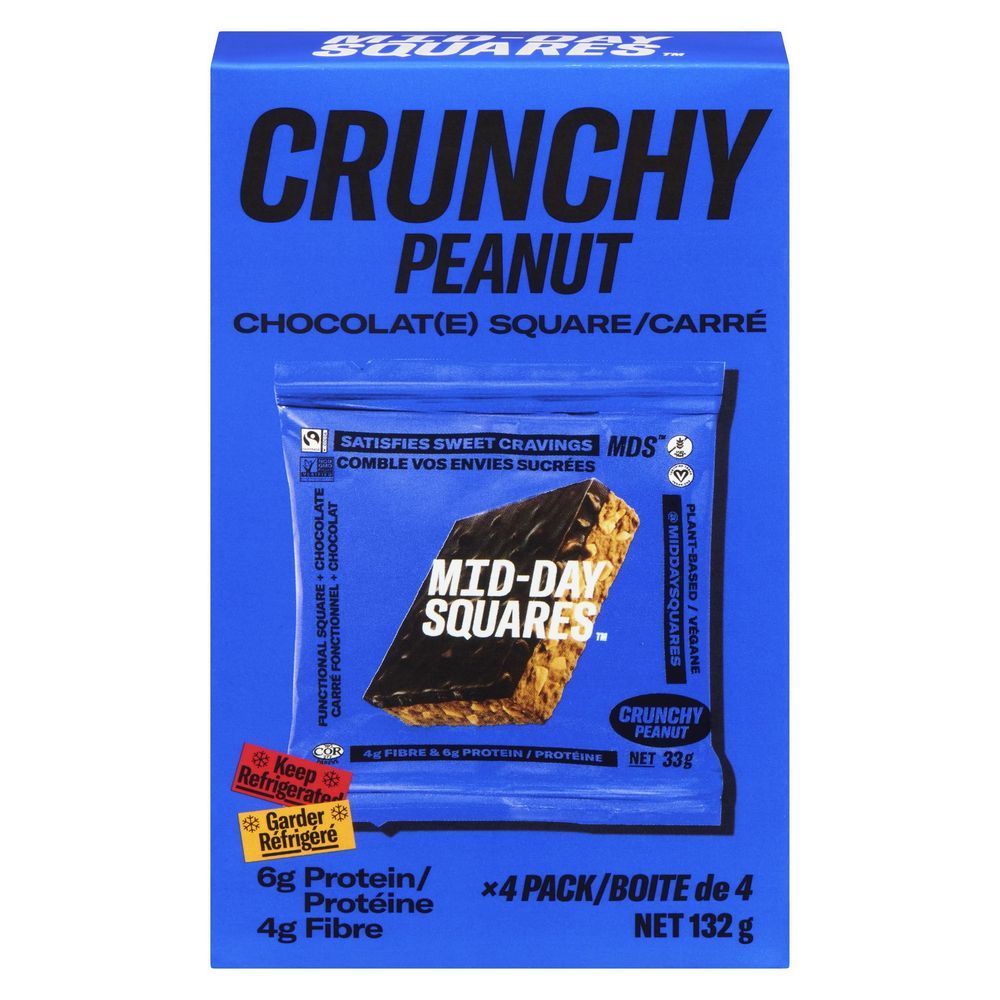 Mid-day Squares Crunchy Peanut, 132 G -- 5 Per Case