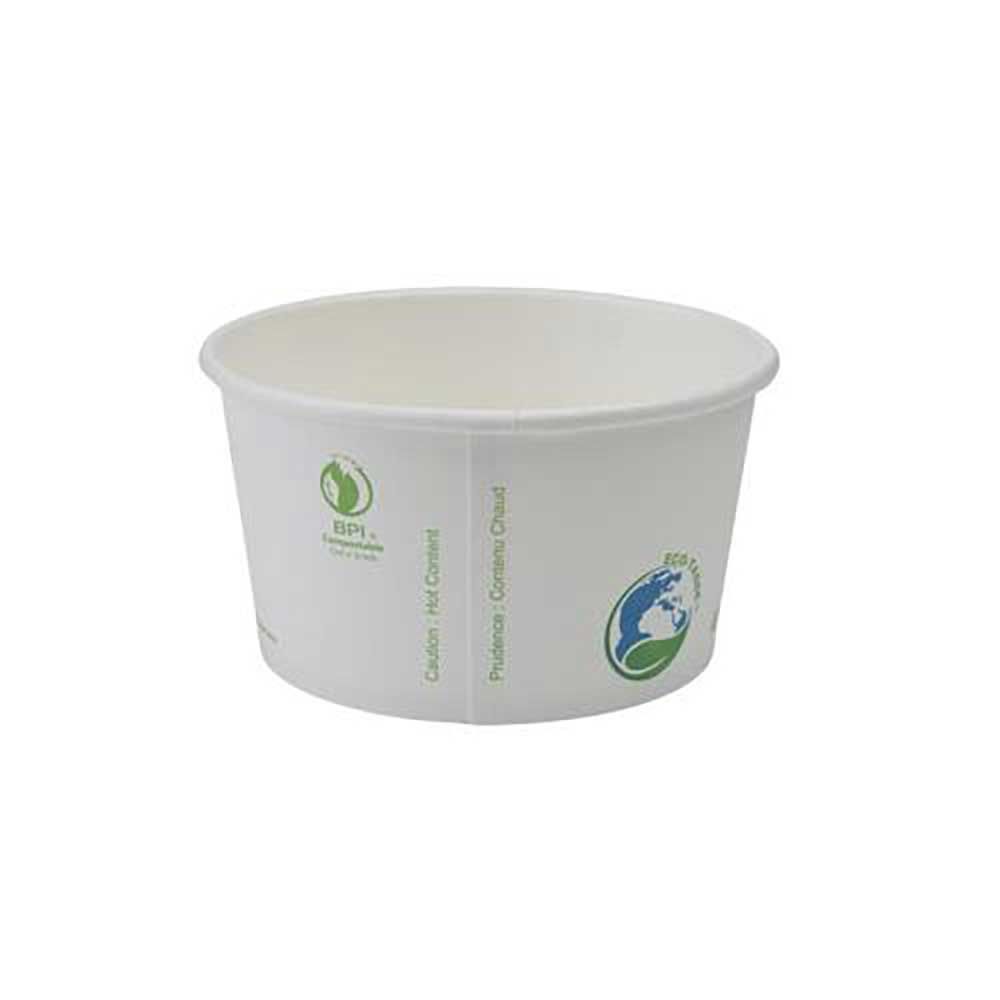 Eco-packaging Gobelet À Soupe En Papier Compostable, Capacité De 12 Oz -- 20 Par Boîte