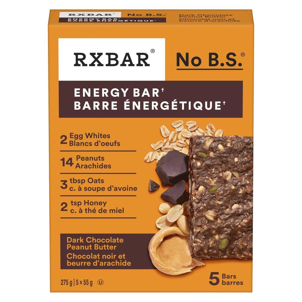 Rxbar Dark Chocolate Peanut Butter Energy Bar, 275 G