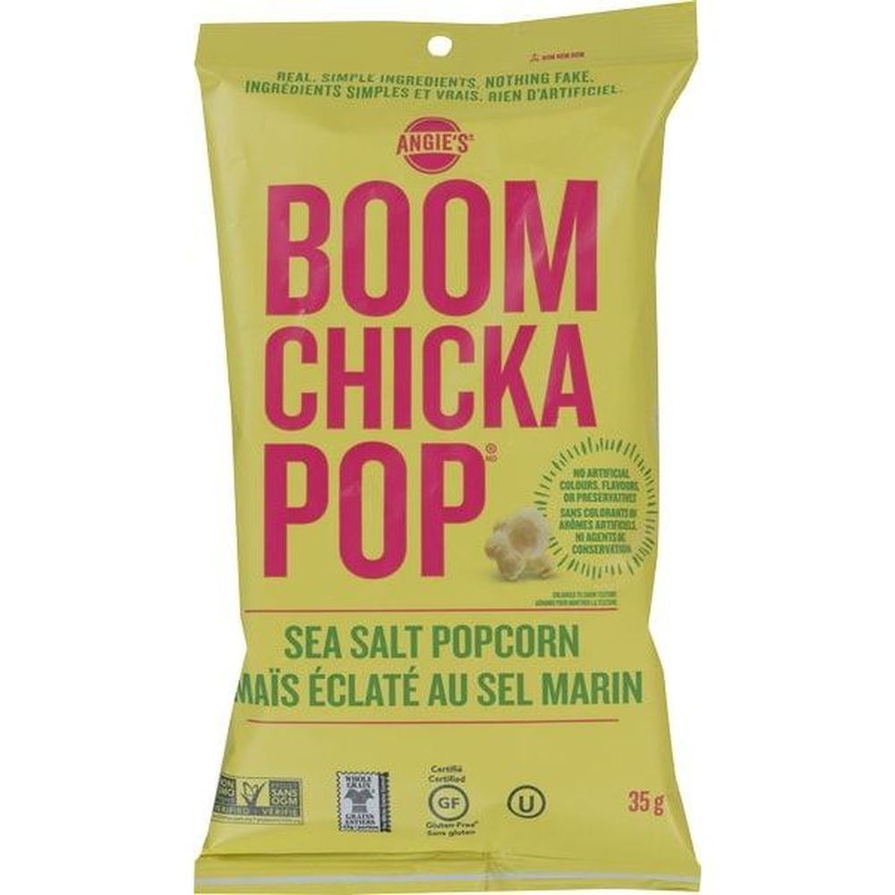 Angie's Boomchickapop Maïs Soufflé Au Sel De Mer, 35 G -- 12 Par Boîte
