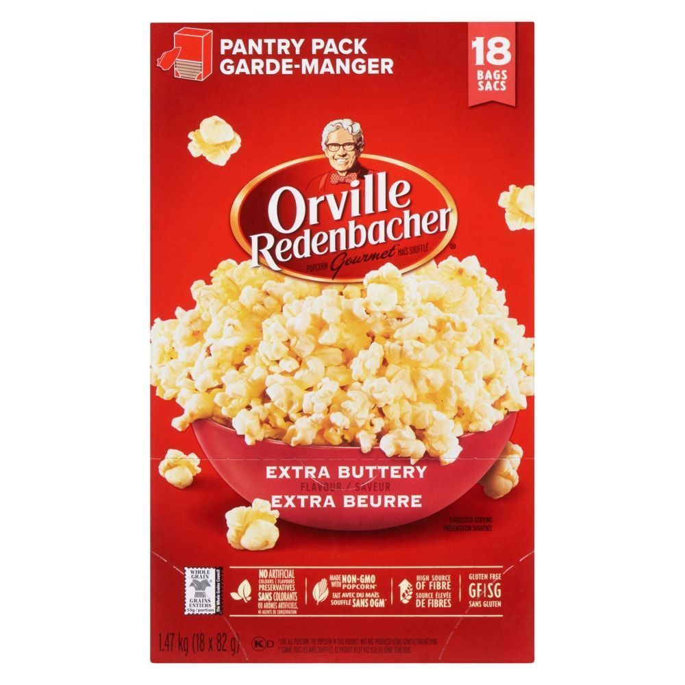 Orville Redenbacher's Extra Buttery Popcorn, 1.4 Kg -- 72 Per Case
