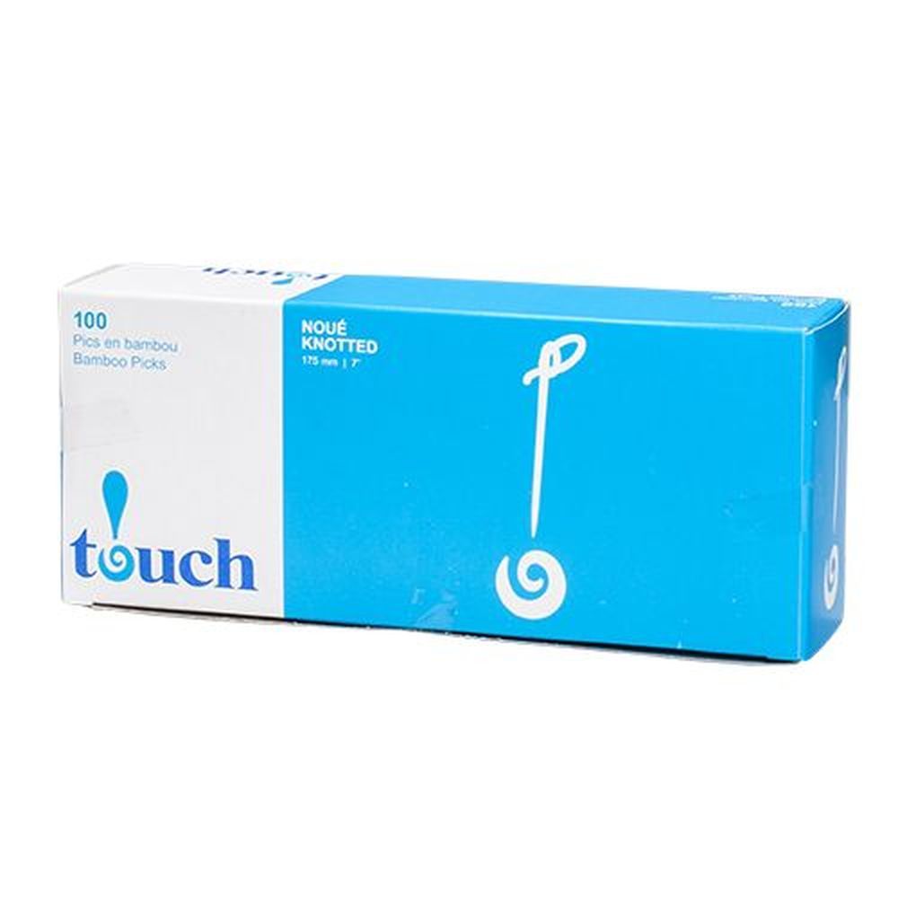 Touch 7 In Bamboo Knotted Wood Picks, 100 Count - 10 Per Case