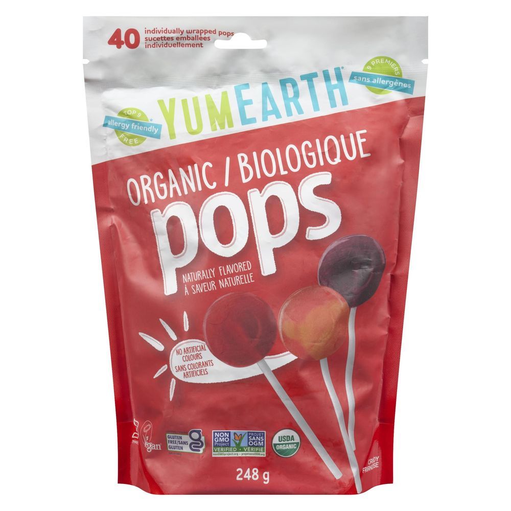 Yumearth Organic Assorted Fruit Pops, 248 G -- 12 Per Case
