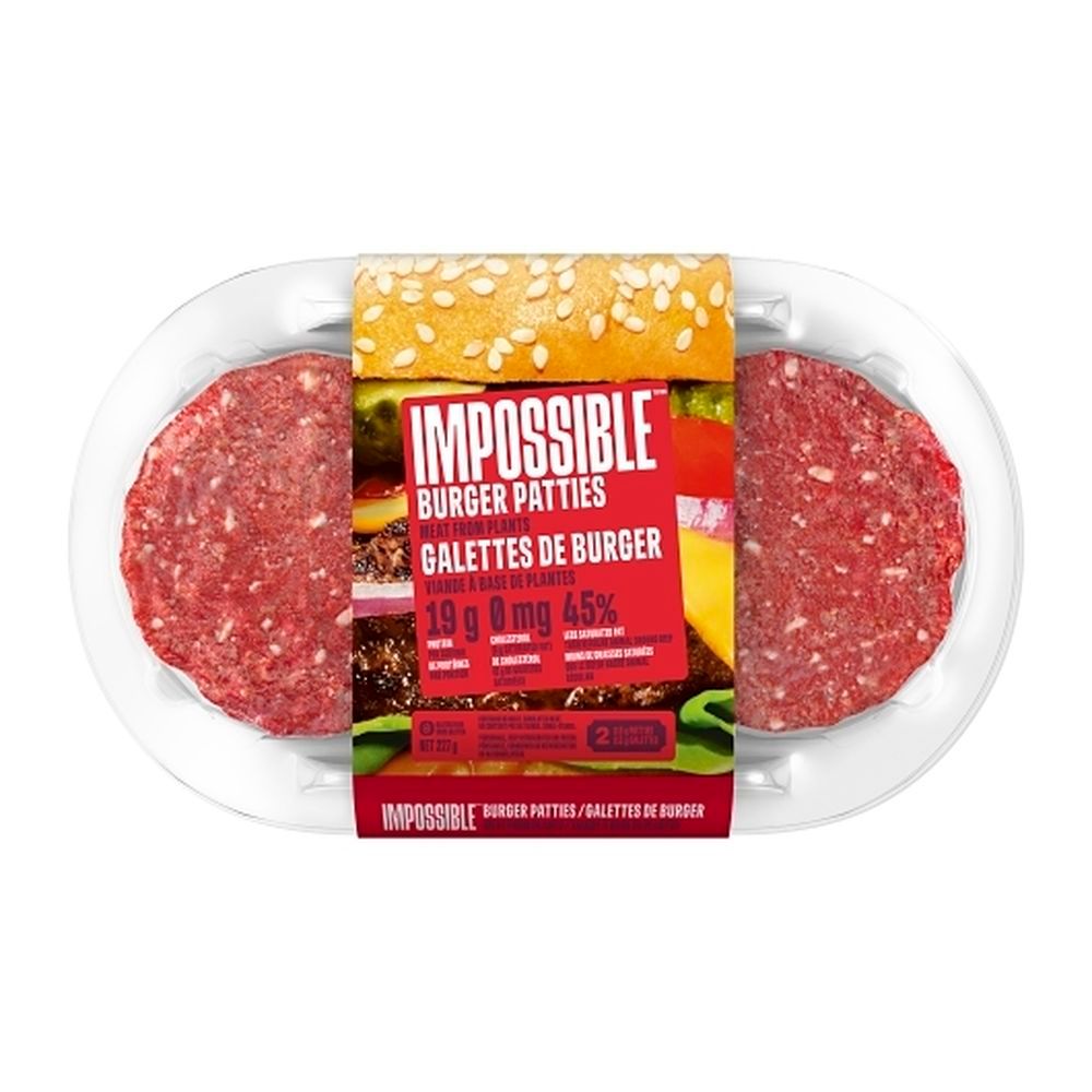 Impossible Galettes Végétales Pour Hamburgers, 226 G – 12 Par Boîte