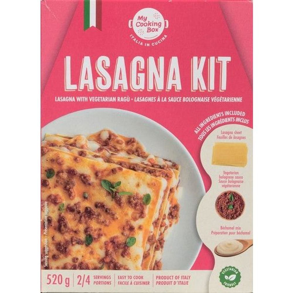 My Cooking Box Lasagna Kit - Lasagna With Vegetarian Ragu, 520 G -- 7 Per Case