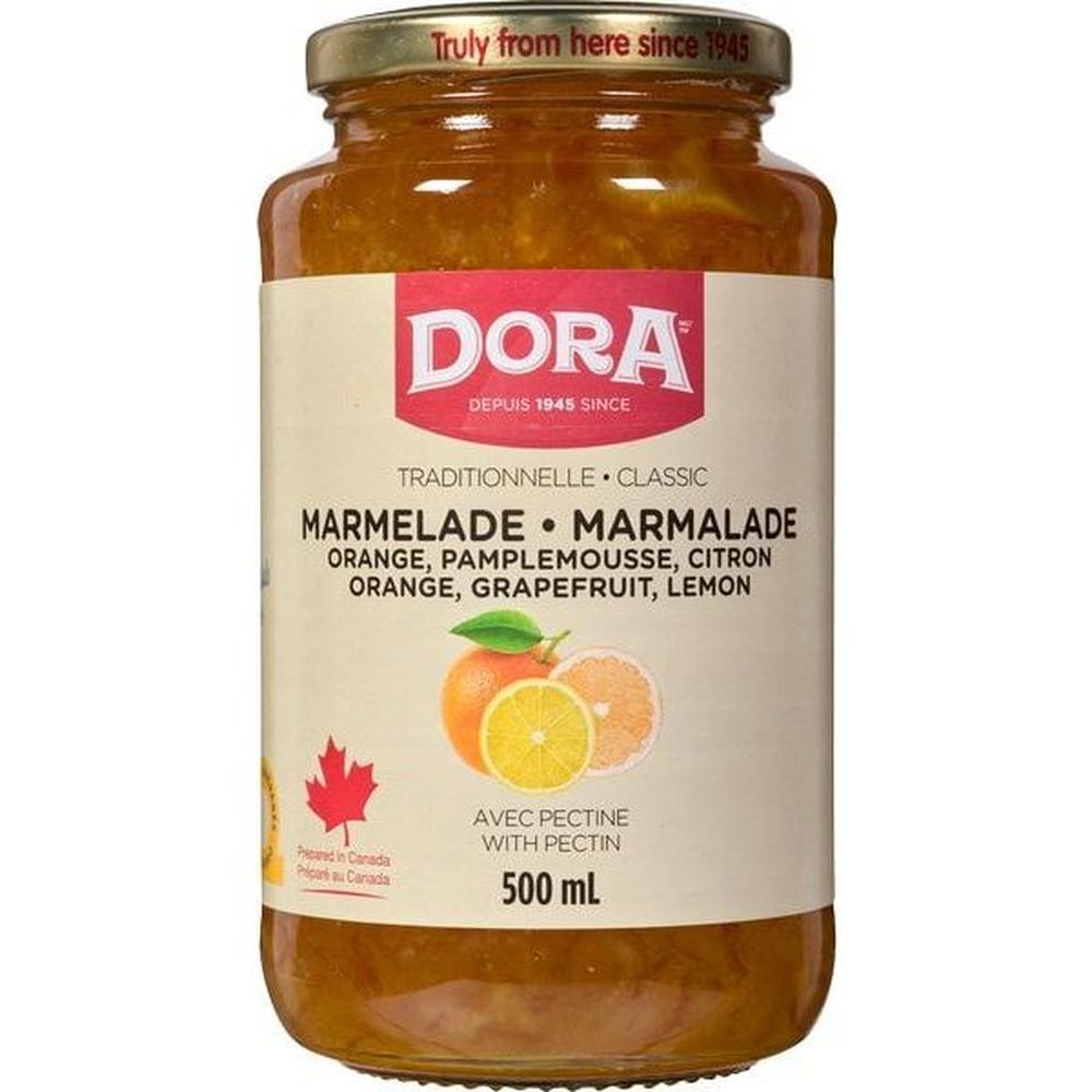 Dora Three Fruit Marmalade With Pectin, 500 Ml -- 12 Per Case