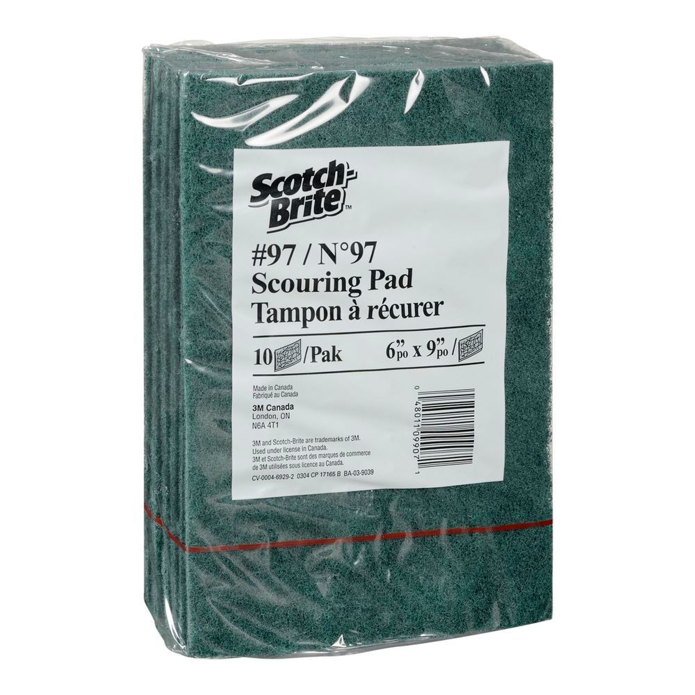 Scotch-brite 6 X 9 In No.97, H-97 Medium Duty Scouring Pad, 10 Count -- 10 Per Case