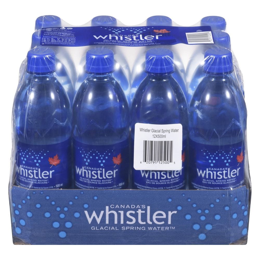 Whistler Water Glacial Spring Water, 500 Ml -- 24 Per Case
