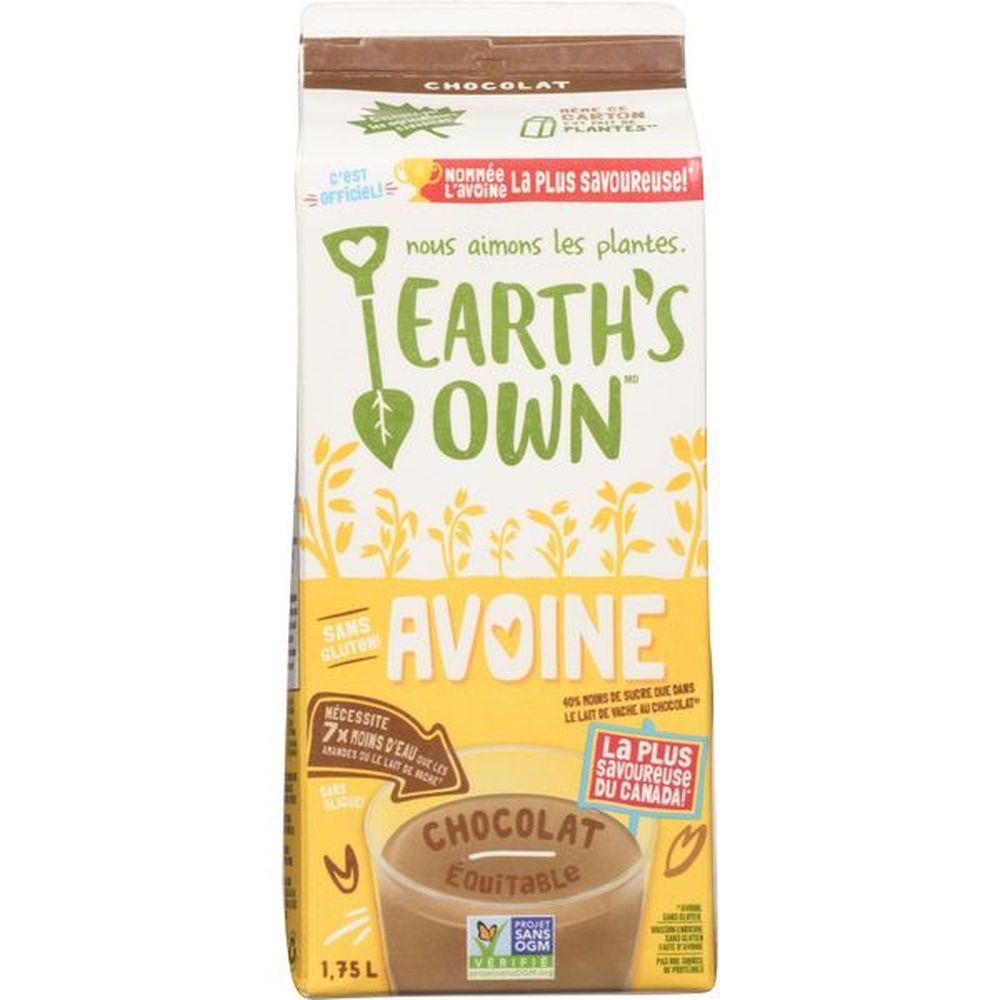 Earth's Own Fortified Oat Chocolate Beverage, 1.75 L