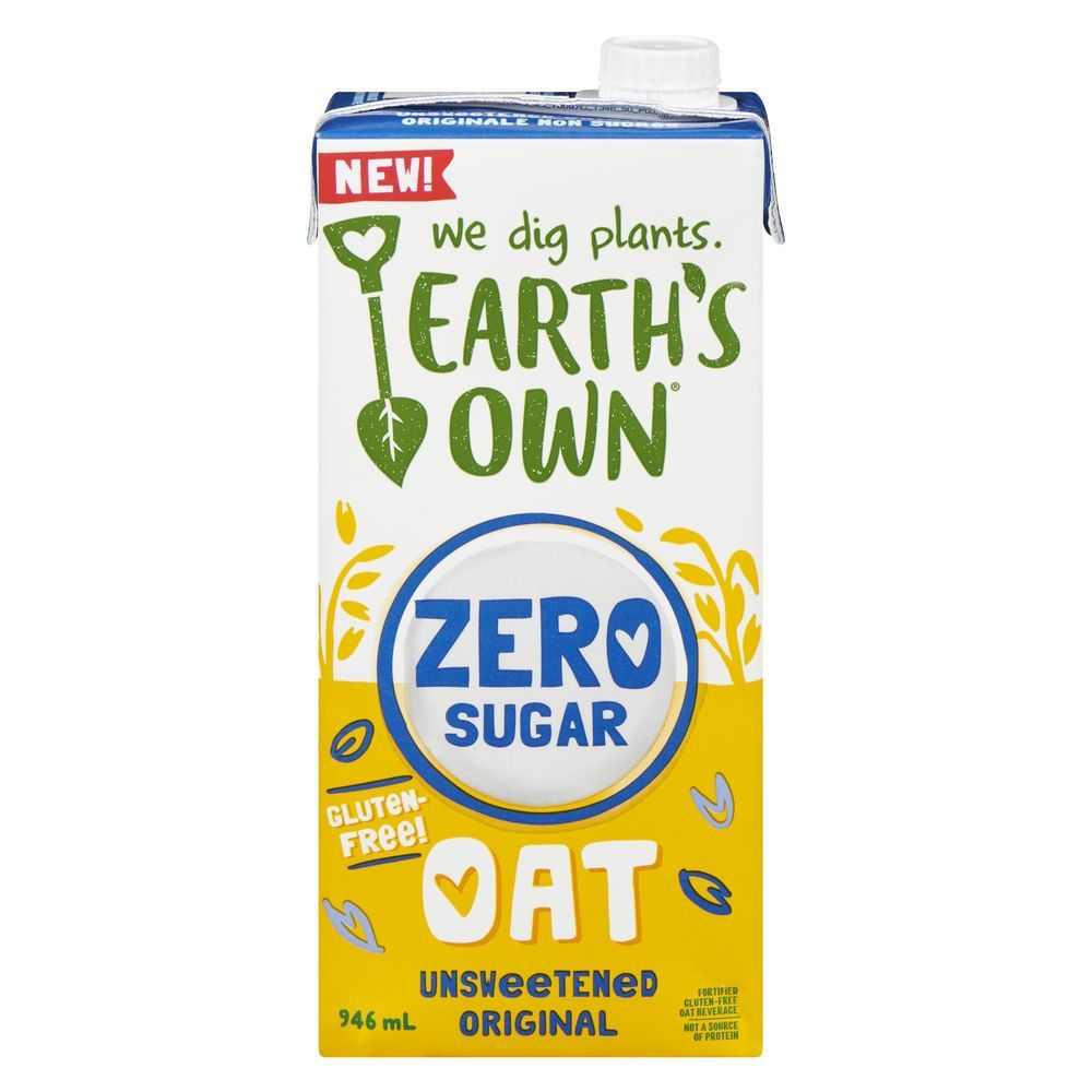 Earth's Own Zero Sugar Unsweetened Original Oat Milk, 946 Ml