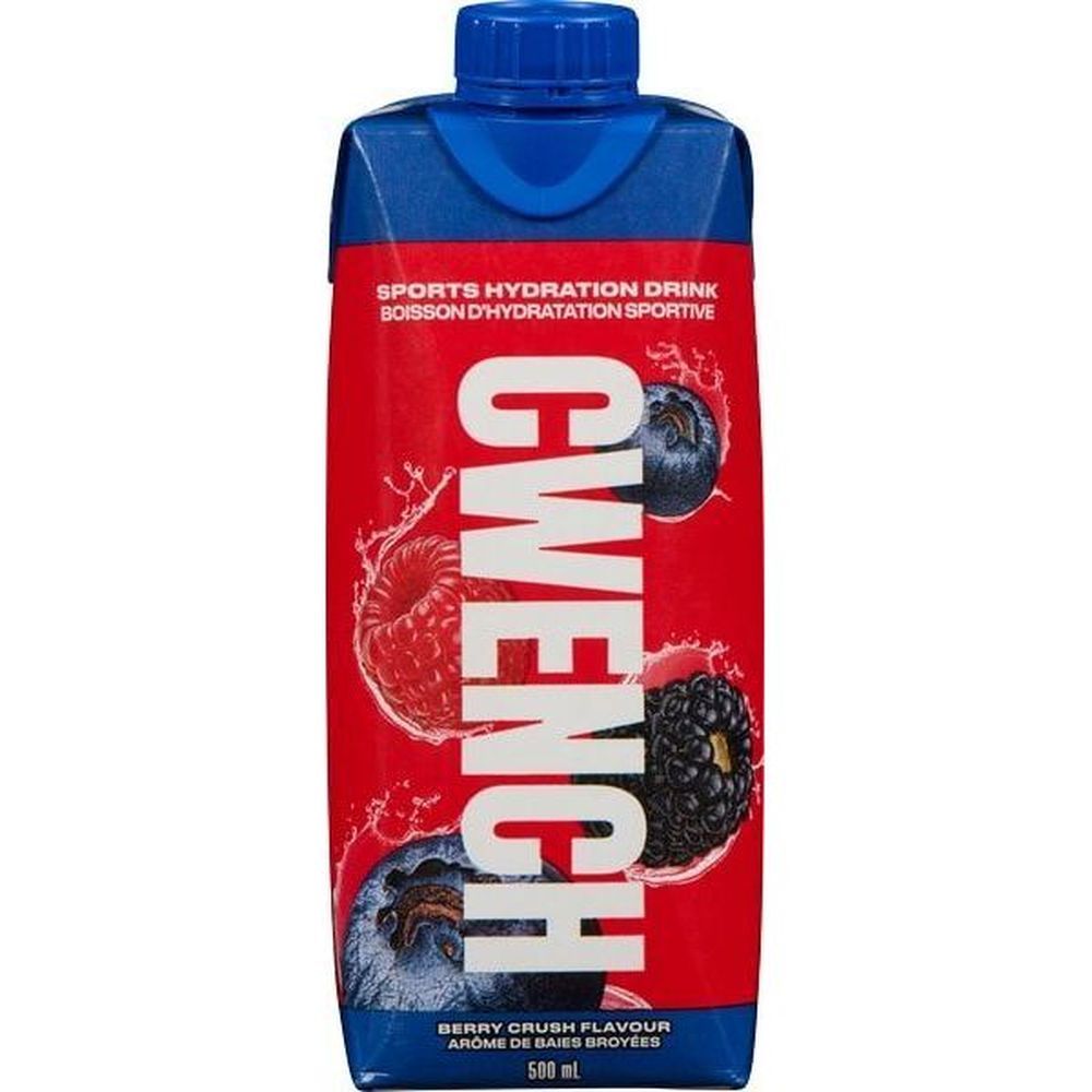 Cwench Hydration Berry Crush Sports Hydration Drink, 500 Ml -- 12 Per Case
