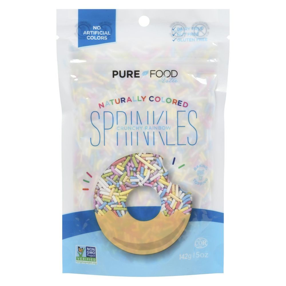 Pure Food By Estee Vermicelles Multicolores Croquants Aux Couleurs Naturelles, 141 G -- 12 Par Caisse