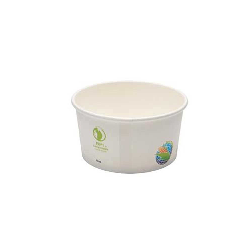 Eco-packaging Gobelet À Soupe En Papier Compostable, Capacité De 6 Oz -- 20 Par Boîte
