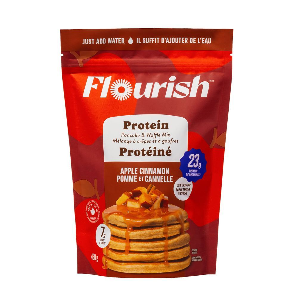Flourish Pancakes ,préparation Pour Crêpes Protéinées Pomme-cannelle, 430 G