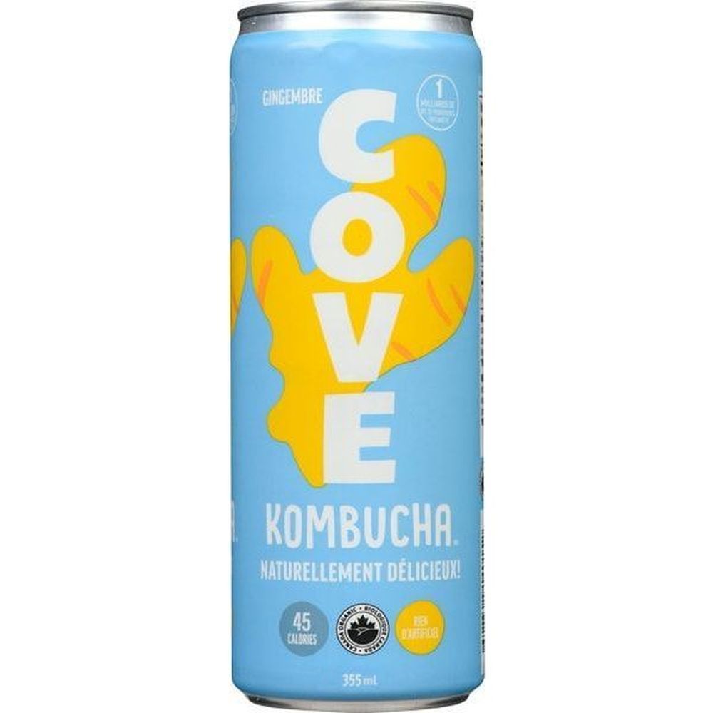 Cove Kombucha Au Gingembre, 355 Ml – 12 Par Carton