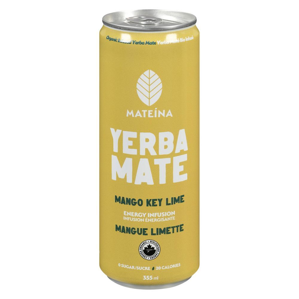 Mateina Organic Mango Key Lime Energy Infusion Yerba Mate, 355 Ml
