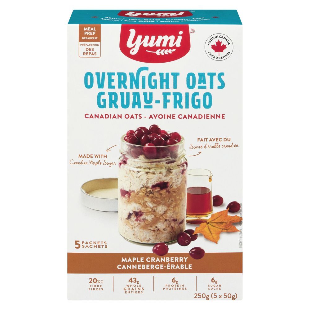 Yumi Maple Cranberry Overnight Oats, 250 G
