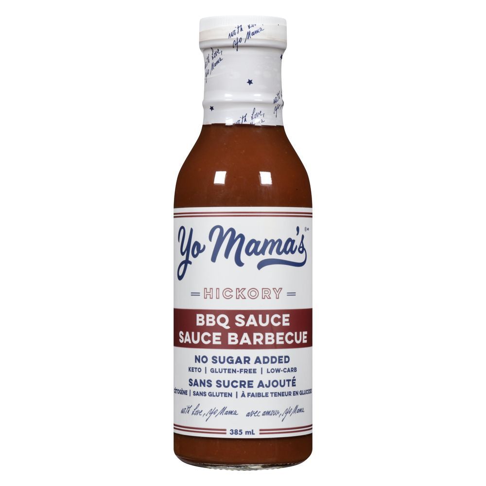 Yo Mama's Sugar Free Hickory Bbq Sauce, 385 Ml