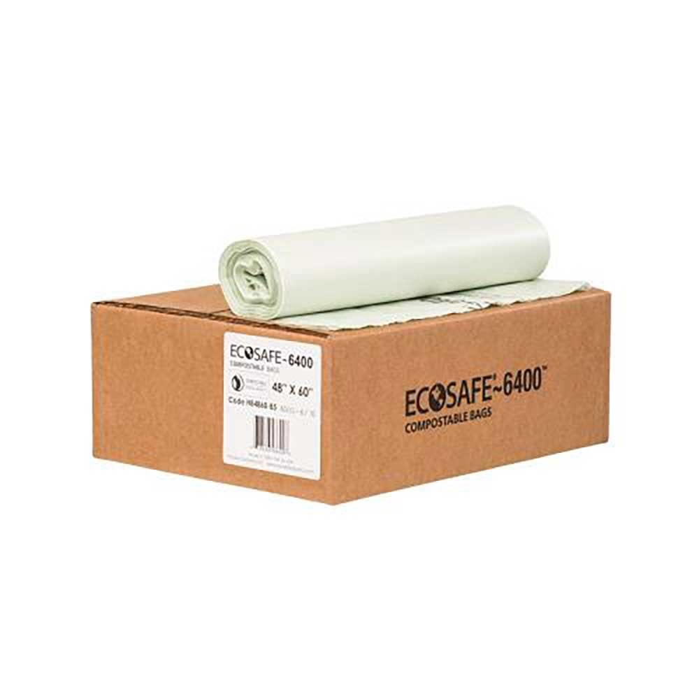 Ecosafe-6400 Sac/doublure Compostable, 48 × 60 Po -- 60 Par Caisse