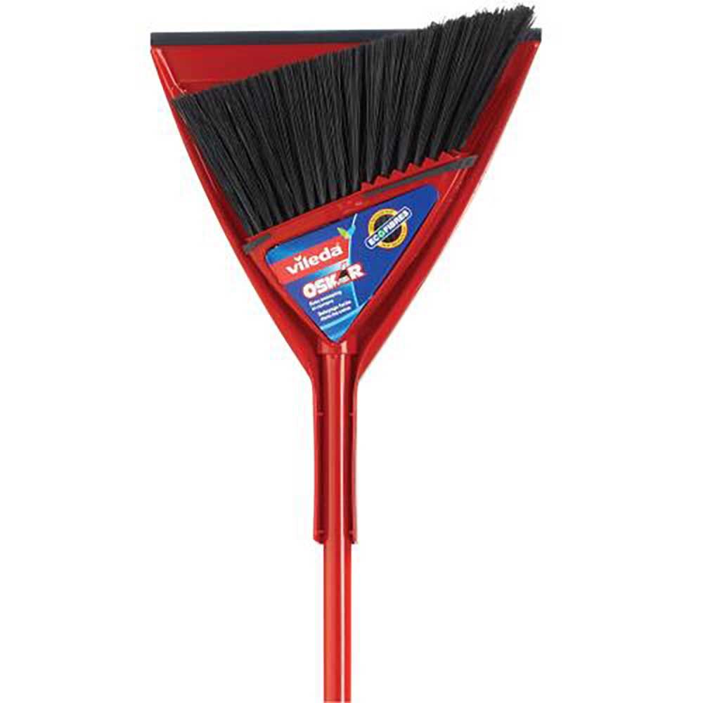 Vileda Oskar Broom With Clip Dustpan, 57 X 11 X 2 In