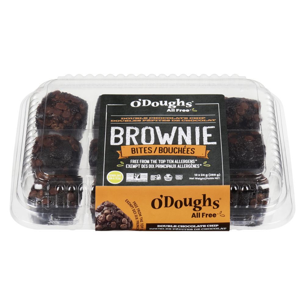 O'doughs Allfree Double Chocolate Chip Brownie Bite, 288 G