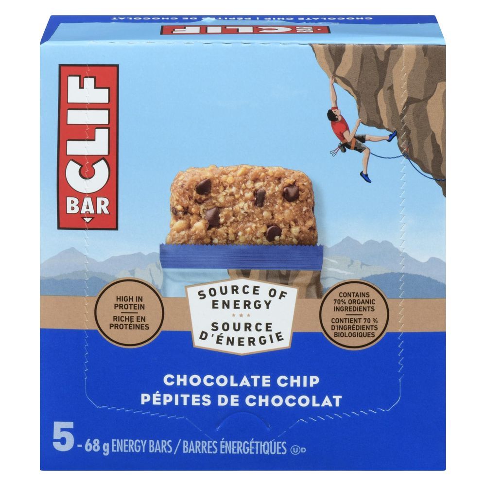 Clif Chocolate Chip Energy Bar, 68 G -- 5 Per Case