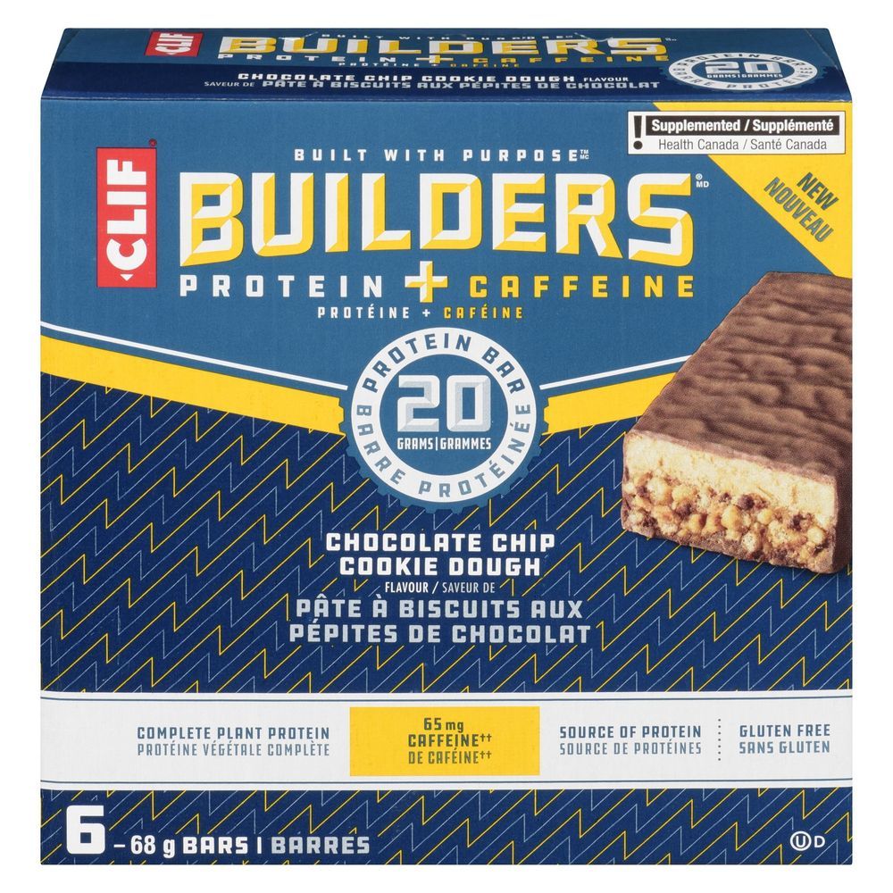 Builders Chocolate Chip Cookie Dough Bar, 68 G -- 6 Per Case