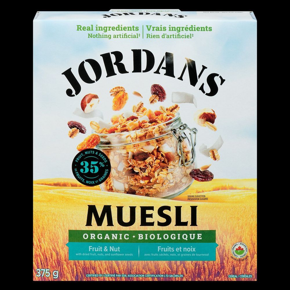 Jordans Muesli Bio Aux Fruits Et Noix, 375 G – 6 Par Carton