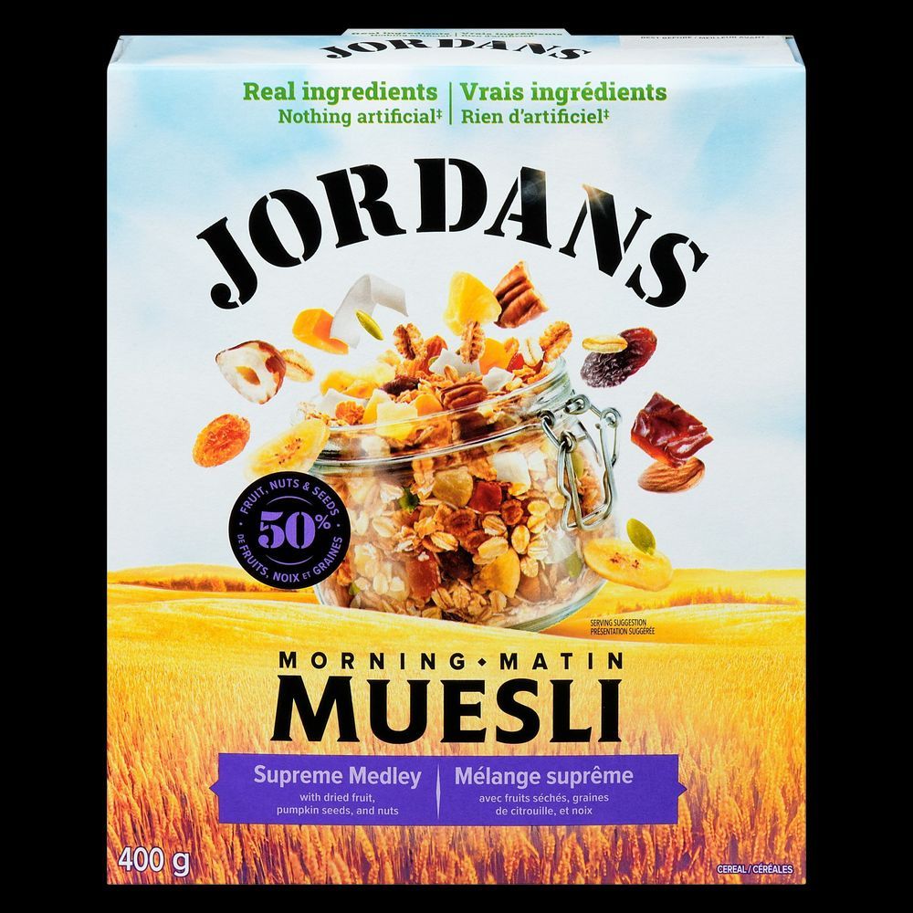 Jordans Muesli Morning Supreme Medley, 400 G – 6 Par Boîte