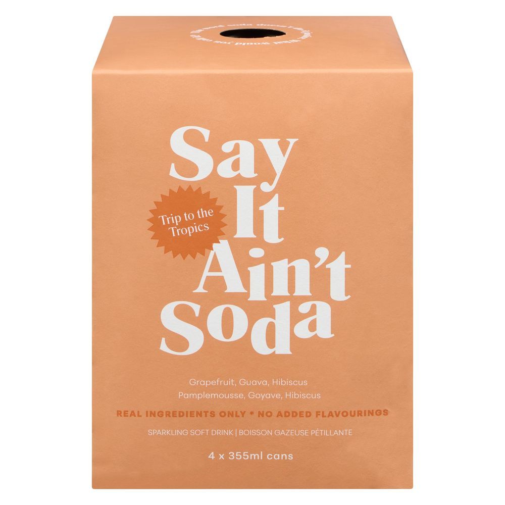 Say It Ain't Soda Trip To The Tropics Soda, 355 Ml -- 4 Per Case