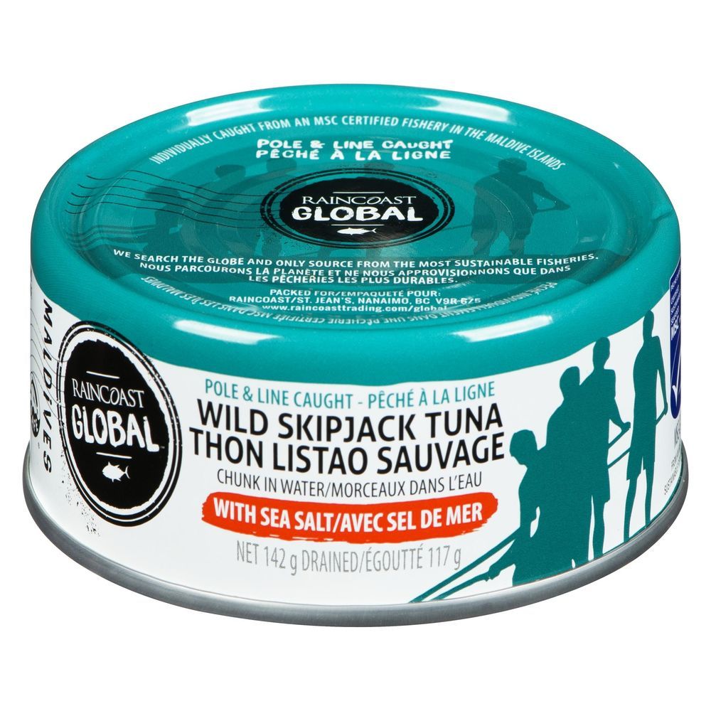 Raincoast Trading Skipjack Tuna With Sea Salt, 142 G -- 24 Per Case