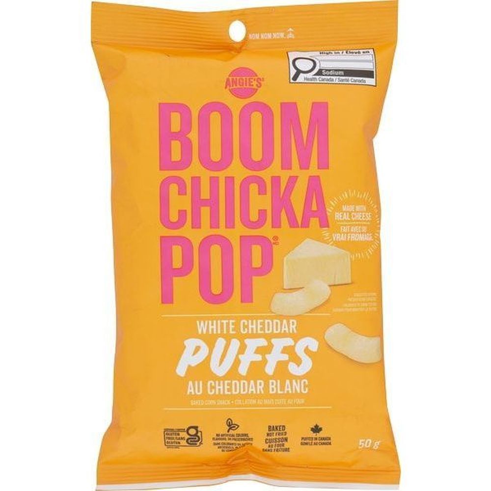 Angie's Boomchickapop Soufflés Au Cheddar Blanc, 50 G – 12 Par Boîte