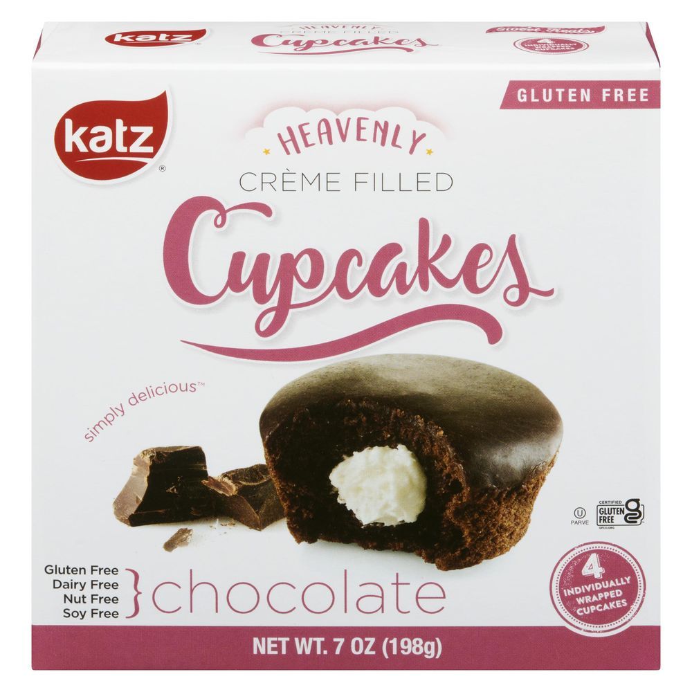 Katz Gluten Free Chocolate Creme Filled Cupcakes, 198 G