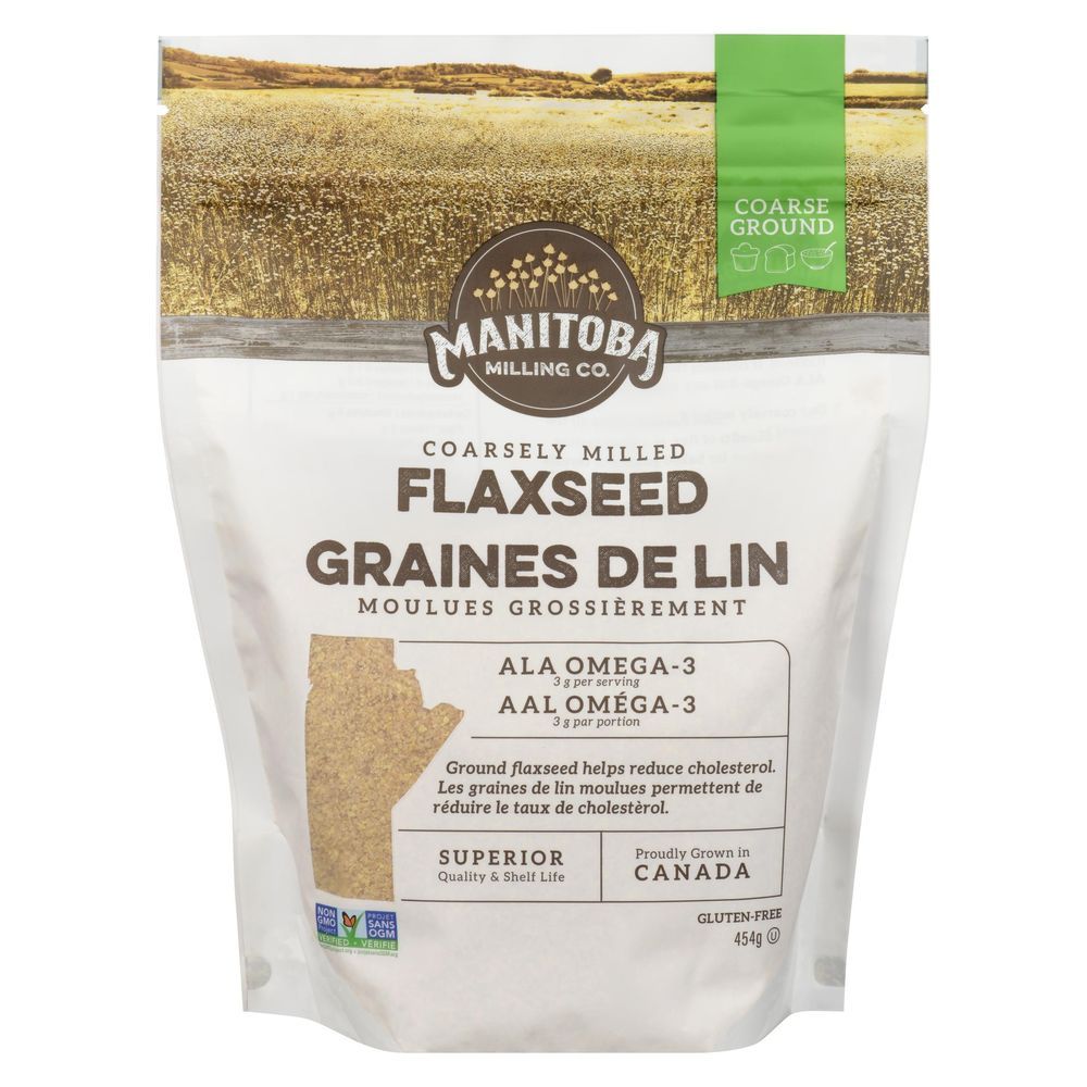 Manitoba Flax Coarsely Milled Flaxseed, 454 G